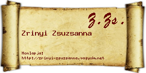 Zrinyi Zsuzsanna névjegykártya