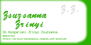 zsuzsanna zrinyi business card